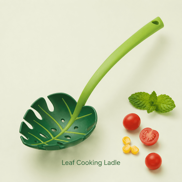 Monstera Ladle Jungle Spoon, BPA-FREE High Heat Resistant Nylon for Cooking for Nonstick Cookware Kitchen Tools and Utensils