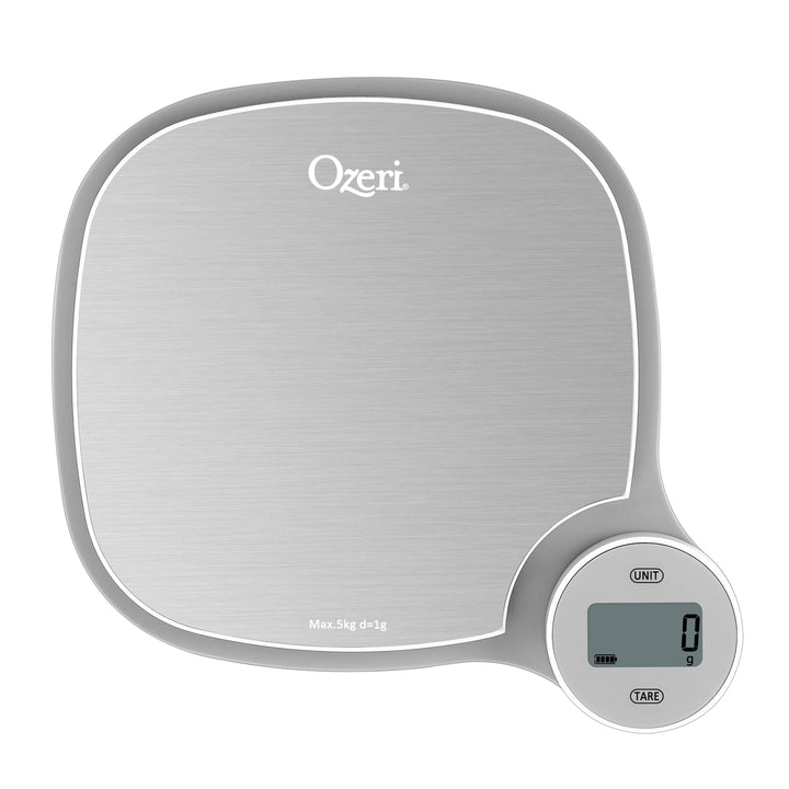 Kitchen Scale in Stainless Steel, with Battery-free Kinetic Charging Technology, for Accurate Kitchen, Food and Portion Weighing