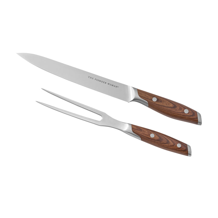 2-Piece Stainless Steel Carving Set, for Everyday Home Kitchen Cooking, Storage and Organization, Durable Design for Daily Home Use