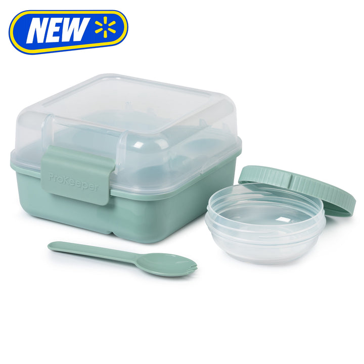 + Plastic Lunch Plus to Go, Well Suited to Hot or Cold Meals Away From Home, for Everyday Home Kitchen Cooking, Storage and Organization