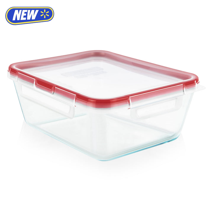 Freshlock 8cup Rectangle Glass Food Storage Container with Lid, Best Used for Leftover Storage for Larger Meal Preps and Reheating