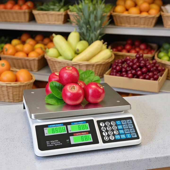 66 Lbs Electronic Price Computing Scale with LCD Screen Display, Commercial Food Meat Weight Scale, for Accurate Kitchen, Food and Portion Weighing
