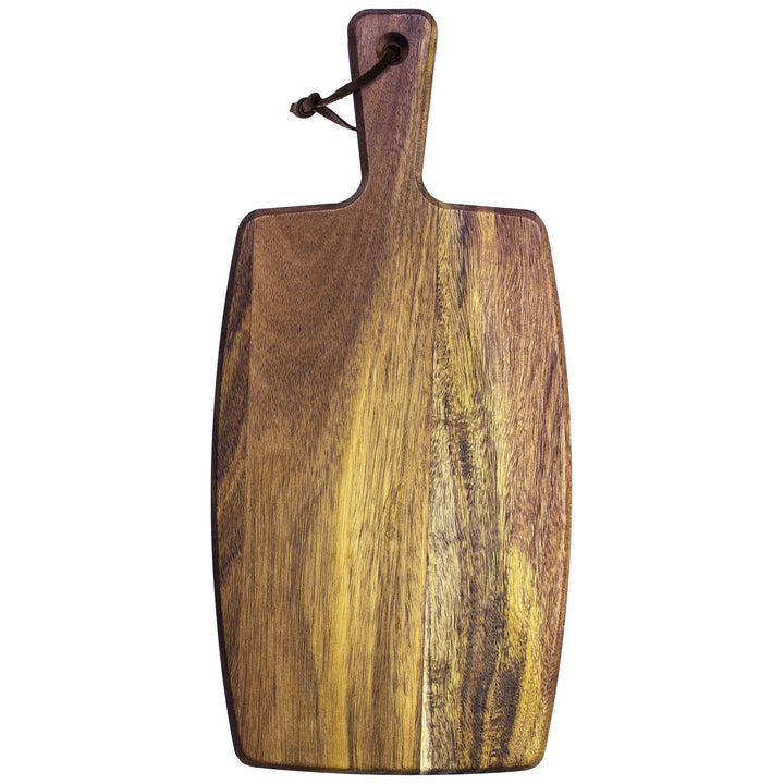 Rock and Branch Acacia Wood Serving Paddle, Wood Cutting Board with Handle for Kitchen and Charcuterie Boards