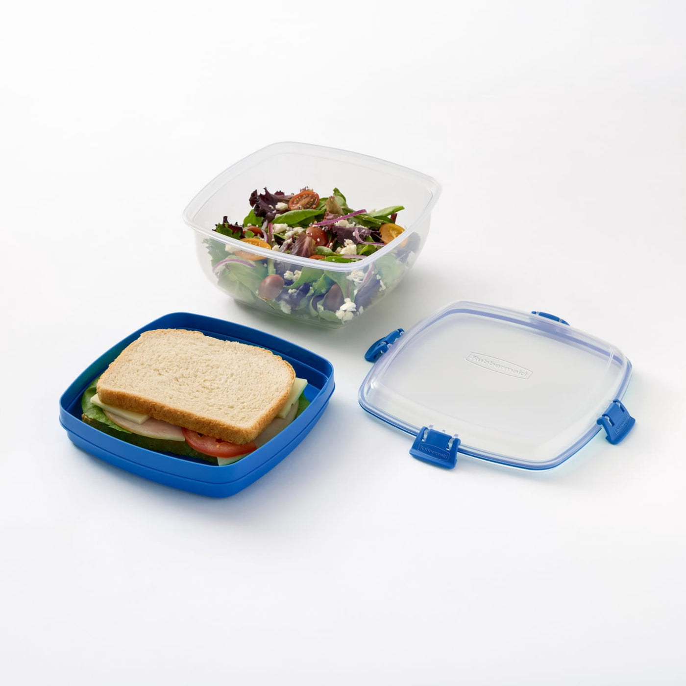 Rubbermaid Pack and Go 1.63 L Salad and Sandwich Container, Meal Prep Container with Secure Seal Lid