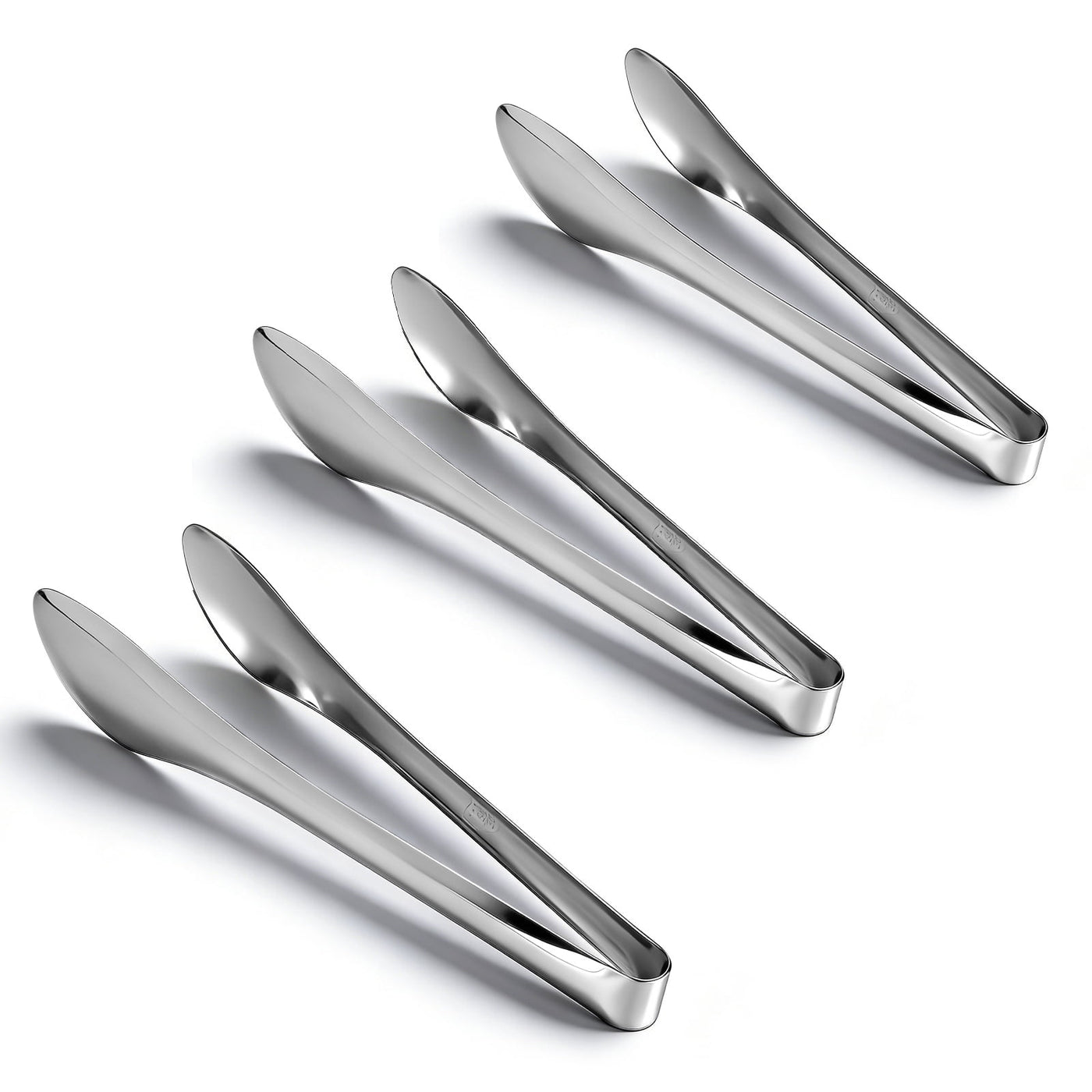 3-Pack Serving Tongs, 1.77 Inch X 9 Inch Polished Stainless Steel Kitchen Tongs for Food, Buffet, Appetizer, Cooking, Salad, Party and Ice