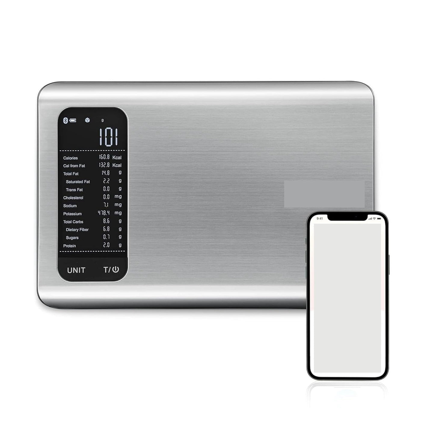 Smart 11lb Food Scale, Calorie and Macro Tracker with App, for Accurate Kitchen, Food and Portion Weighing