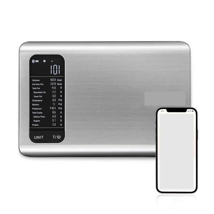 Smart 11lb Food Scale, Calorie and Macro Tracker with App, for Accurate Kitchen, Food and Portion Weighing