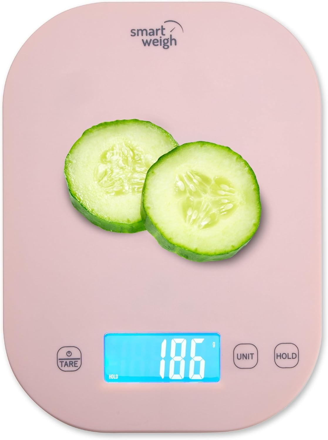 Smart Weigh Digital Food Scale Grams and Ounces, Sound Beep Feedback for Meal Prep Scale for Calorie Counting Cooking Necessity, Pink