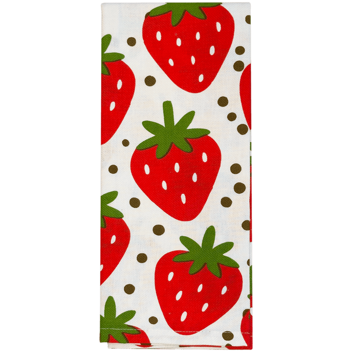 Celebrate Everyday Strawberry Kitchen Towel, for Drying Dishes, Wiping Counters and Everyday Kitchen Cleaning