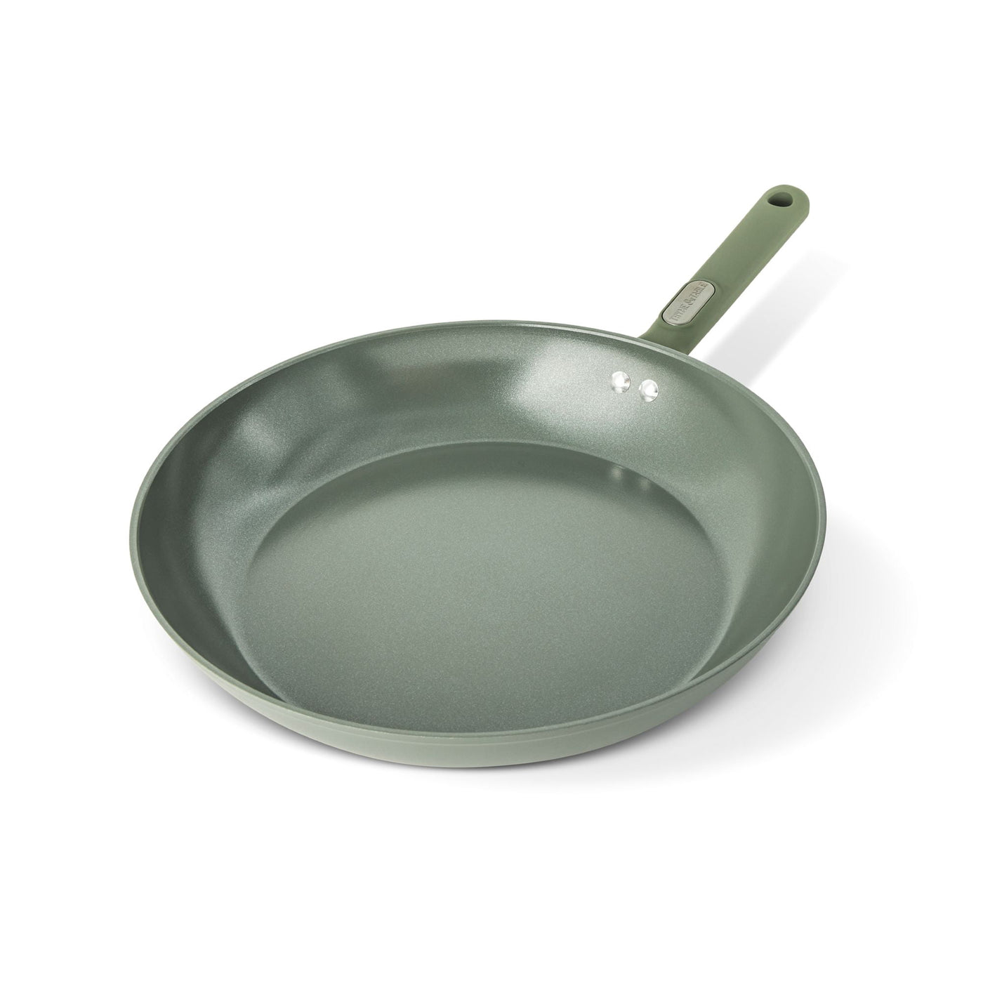 12.5" Ceramic Nonstick Fry Pan Granite Collection, Moss, for Everyday Home Kitchen Cooking, Storage and Organization