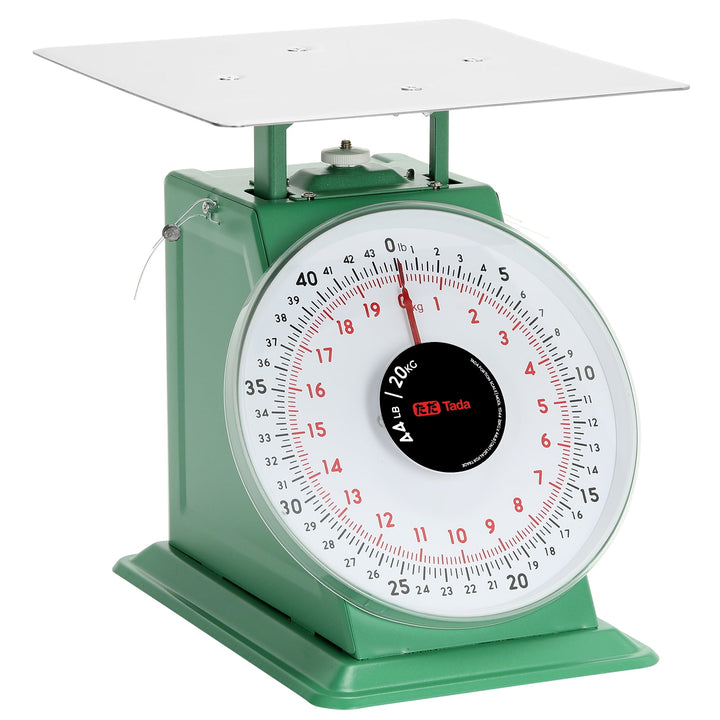 44lb Heavy Duty Mechanical Kitchen and Food Scale Dial Scale with Stainless Steel Platform Green, for Accurate Kitchen, Food and Portion Weighing