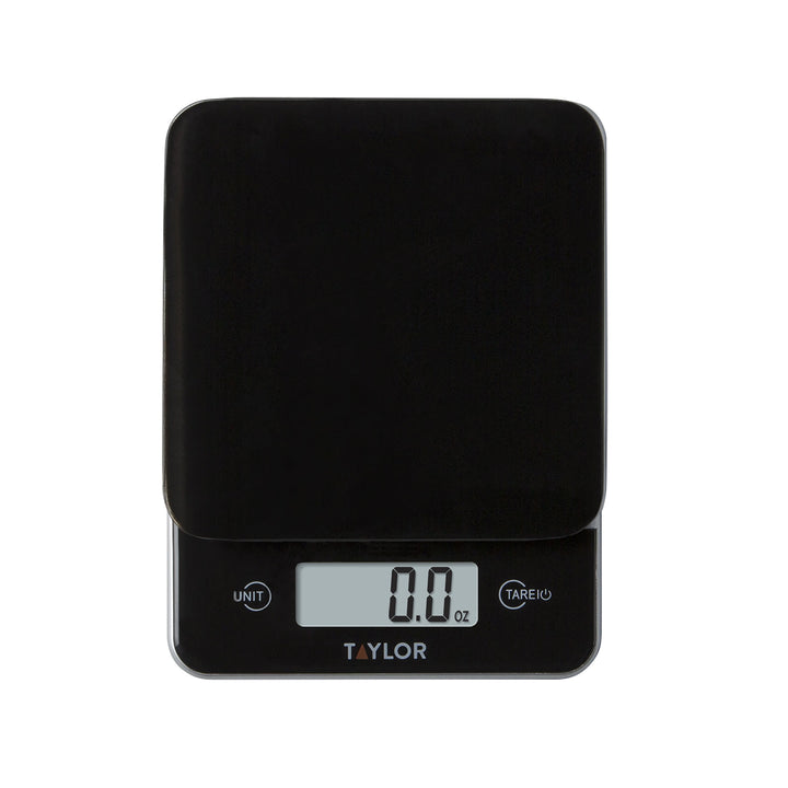 Black Glass Top Food Scale with Touch Control Buttons, for Accurate Kitchen, Food and Portion Weighing