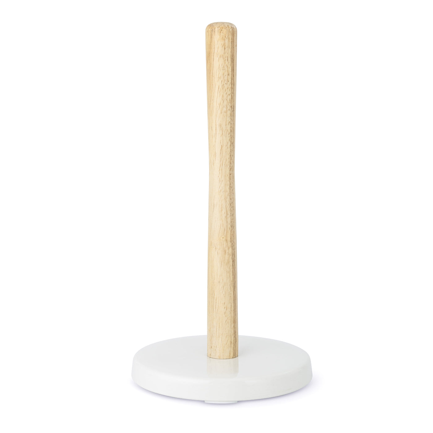 Bamboo and Ceramic Paper Towel Holder, for Drying Dishes, Wiping Counters and Everyday Kitchen Cleaning