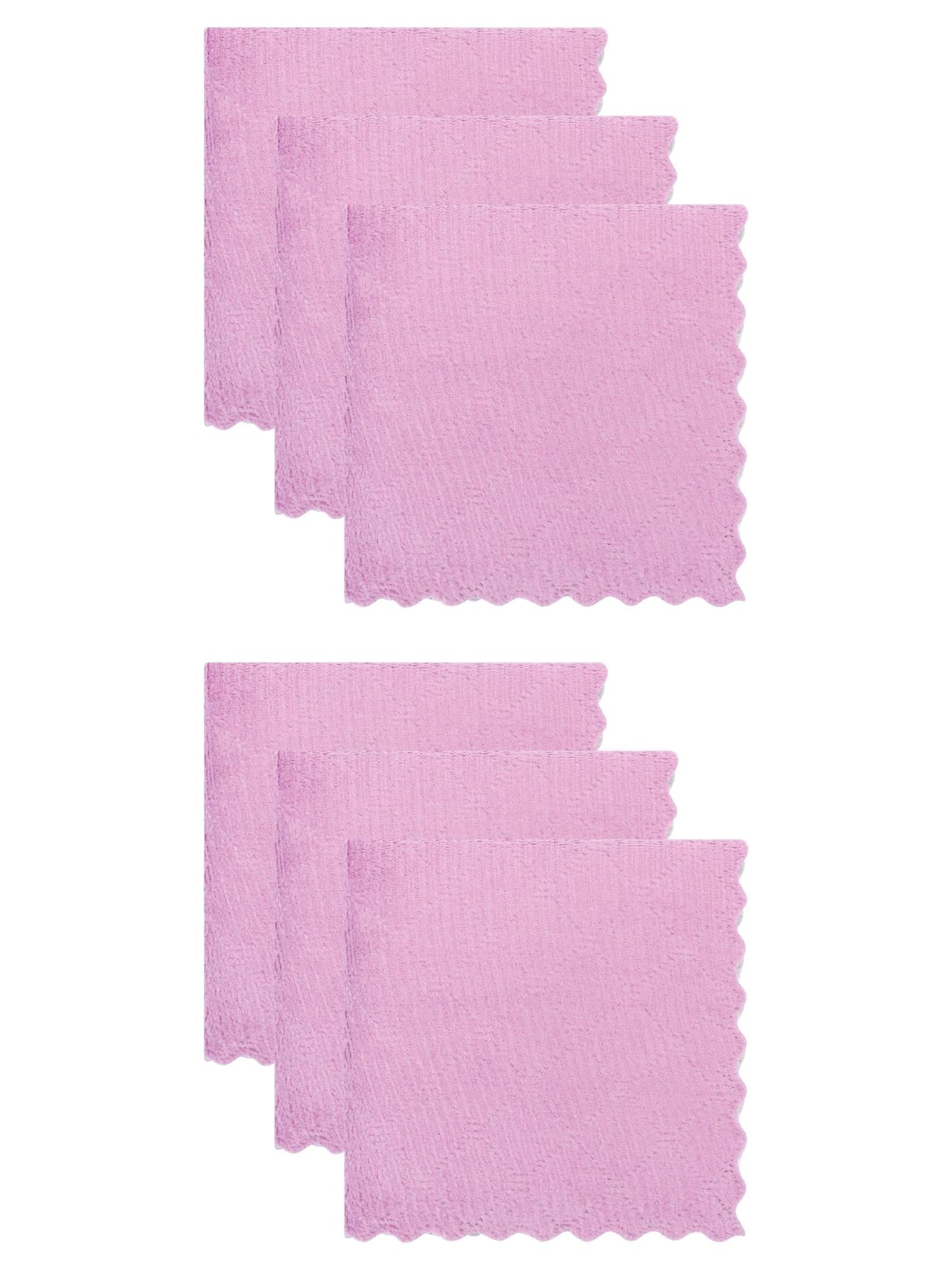 6-Pack Absorbent Cleaning Towels Purple Grey 10"x10", for Drying Dishes, Wiping Counters and Everyday Kitchen Cleaning