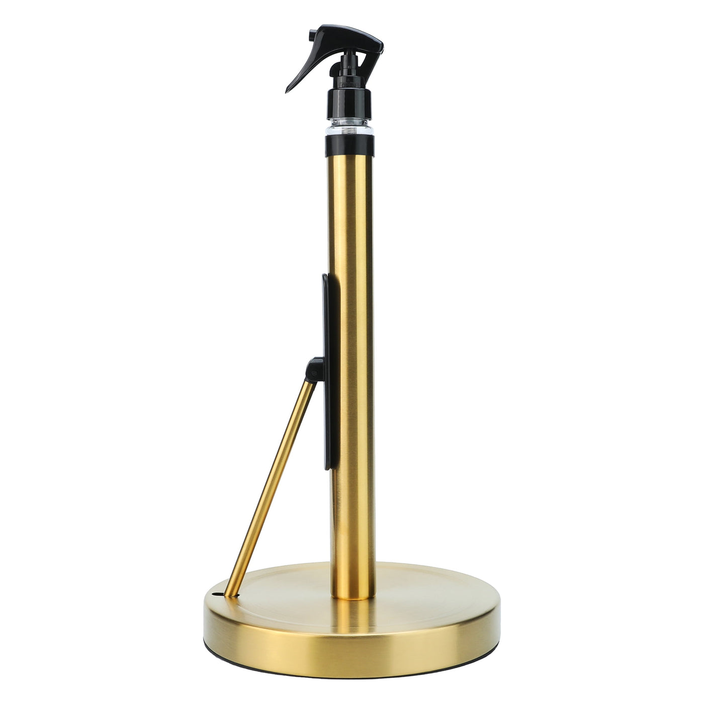 Countertop Base Stainless Steel Paper Towel Holder Gold 14.4x7.1inch, for Drying Dishes, Wiping Counters and Everyday Kitchen Cleaning