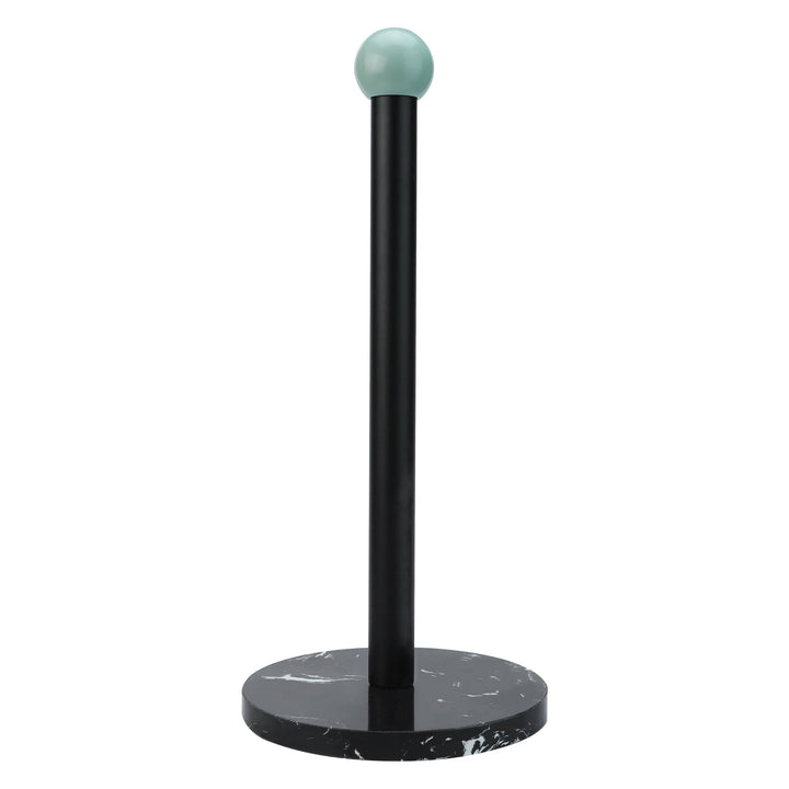 Paper Towel Holder Countertop Non Slip Base Black A 13.4x5.9inch, for Drying Dishes, Wiping Counters and Everyday Kitchen Cleaning