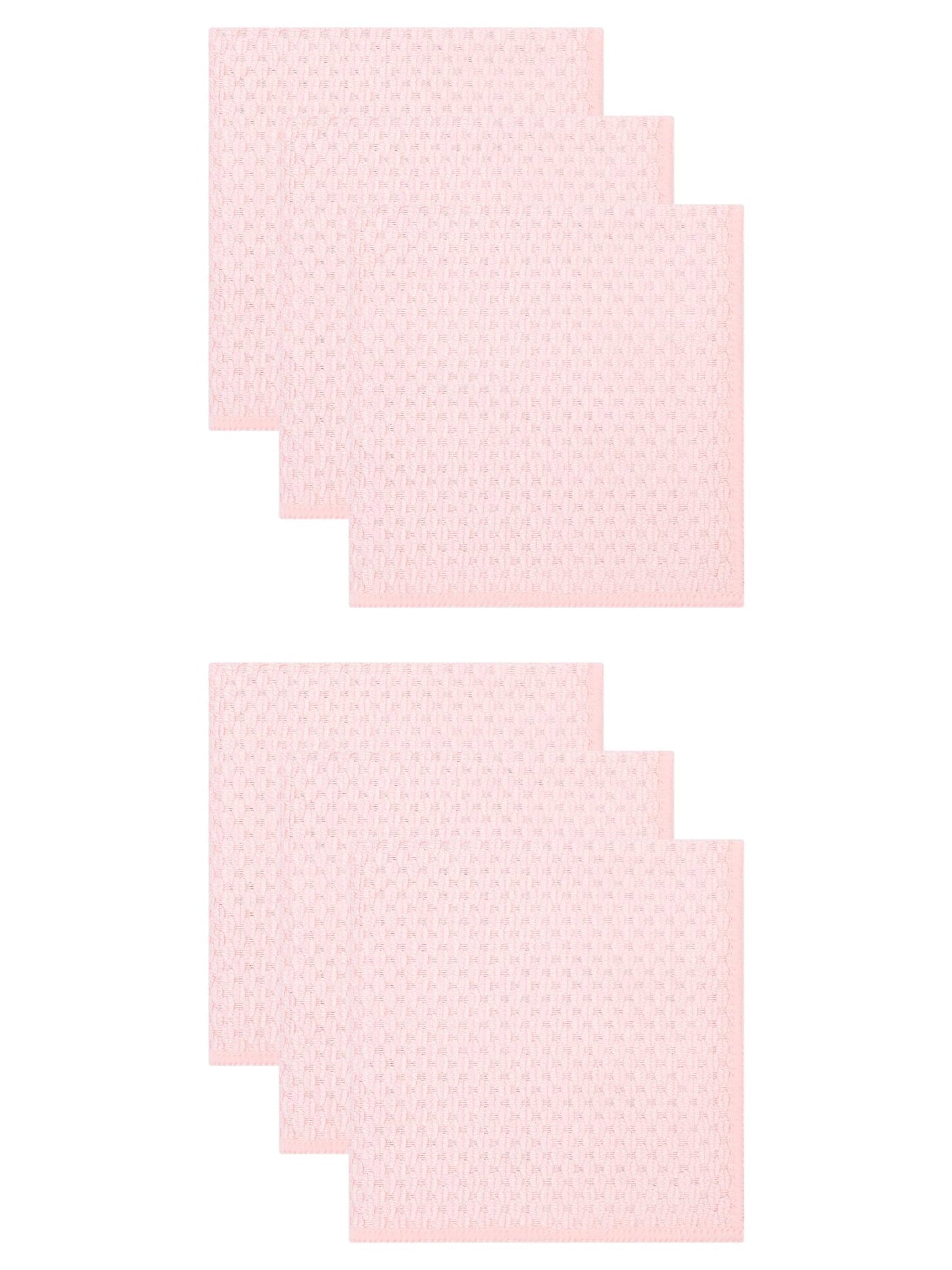 Dish Cloth for Washing Dishes Rags Pink 12" X 12", for Everyday Home Kitchen Cooking, Storage and Organization