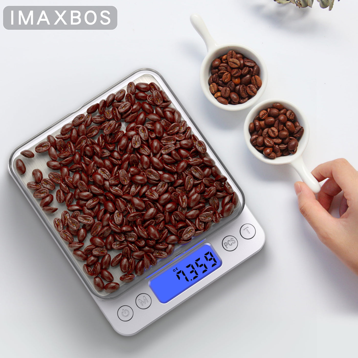High Precision Digital Kitchen Scale, 6.6lb/3000g Jewelry Scale, Stainless Steel, Backlit Lcd, for Accurate Kitchen, Food and Portion Weighing