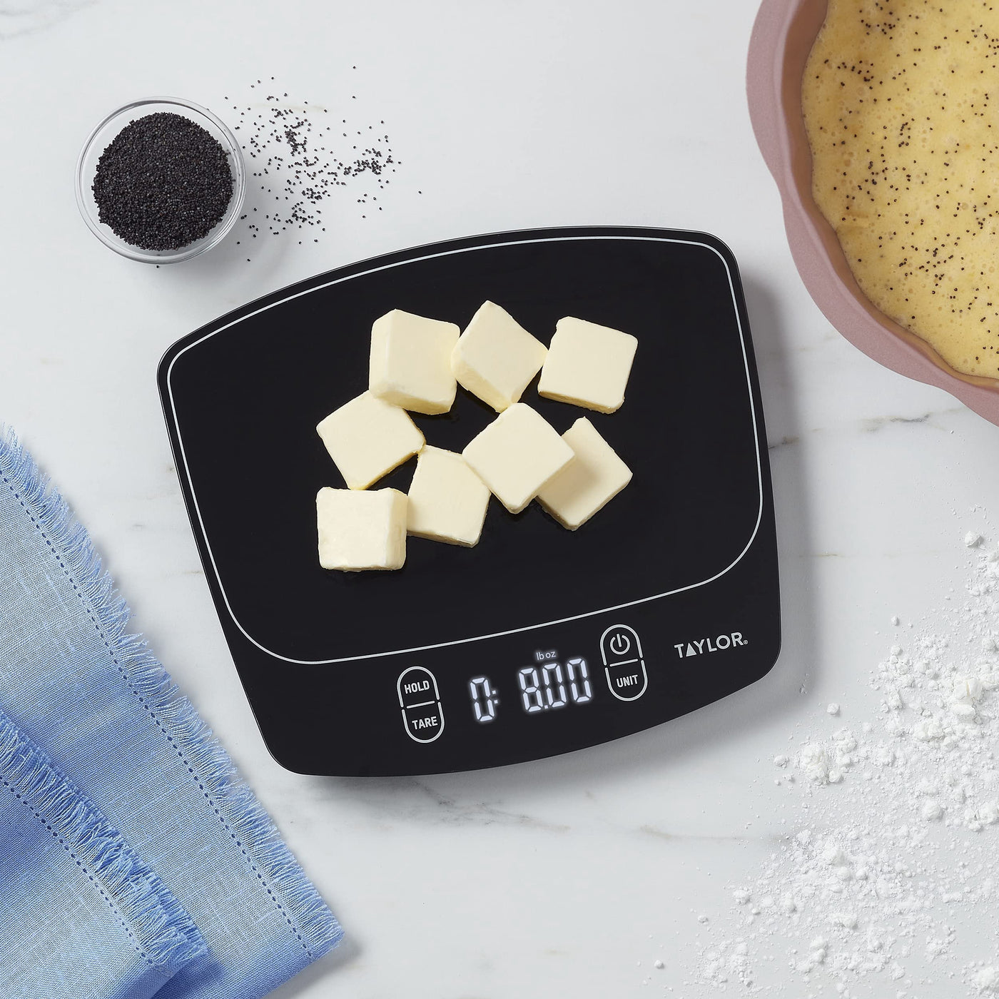 Lifetime Brands Waterproof Digital Food Scale, for Accurate Kitchen, Food and Portion Weighing, Durable Design for Daily Home Use