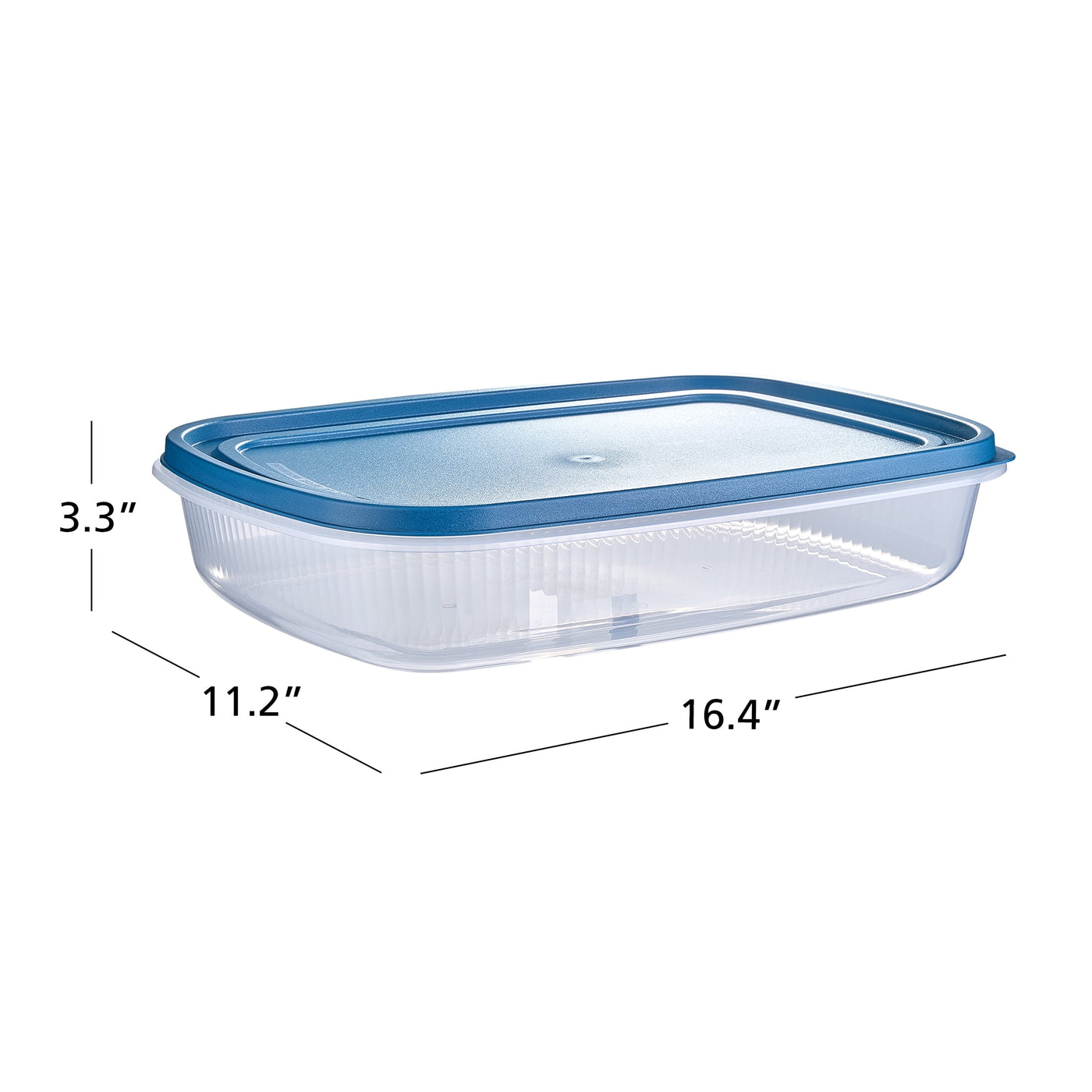 Reusable Food Storage Containers, Large Rectangle, Plastic, 2-Pack, 2 Containers with Lids, 1.5 Gallons, Ideal for Meal Planning