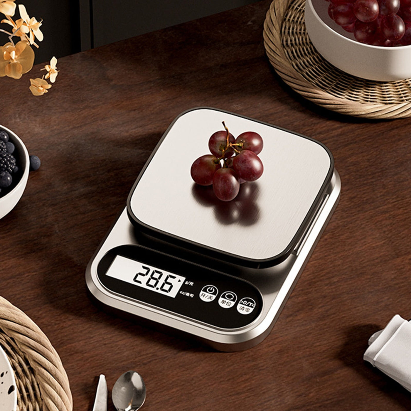 Small Digital Electronic Scale High Precision Gram Scale for Kitchen Baking Food Jewelry Portable Design 7.87Inch X 5.71Inch X 1.29Inch