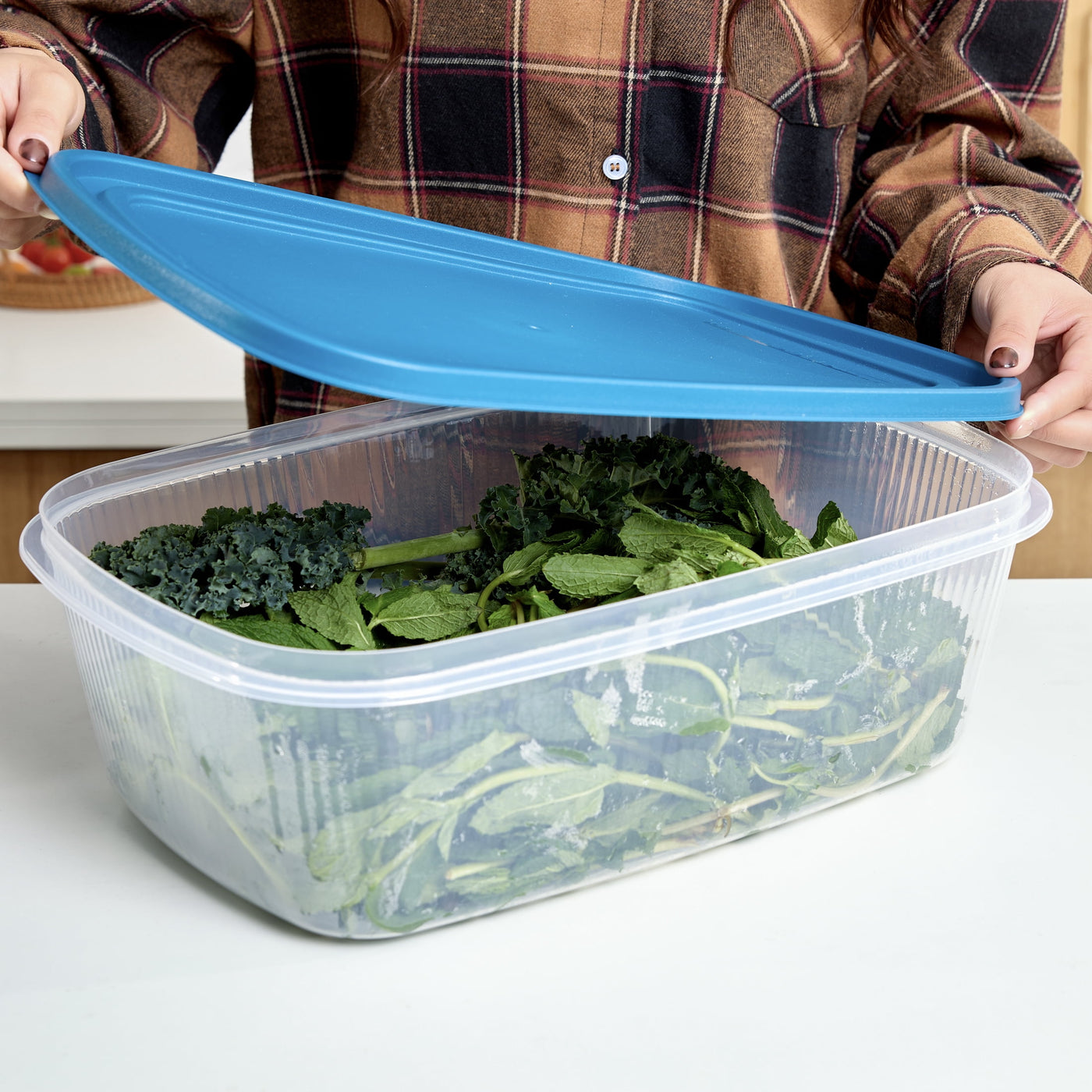 Reusable Food Storage Containers, Large Rectangle, Plastic, 2-Pack, 2 Containers with Lids, 2.5 Gallons, Ideal for Meal Planning