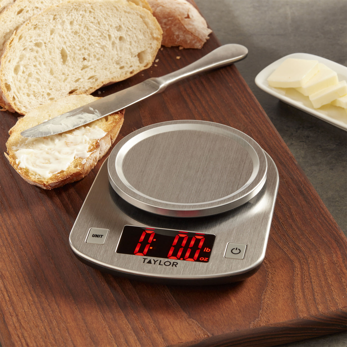 Digital Stainless Steel LED 11 Lb. Kitchen Scale and Food Scale, for Accurate Kitchen, Food and Portion Weighing