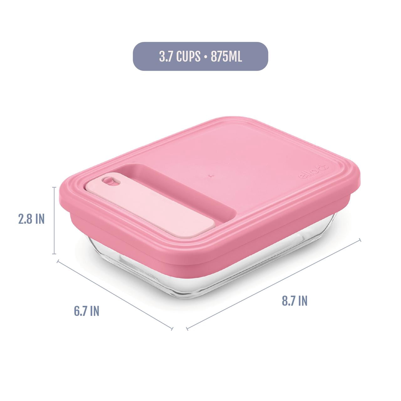 Fresh Stack Glass 3.7cup Food Storage Container, Designed to Help with Pantry Storage and Everyday Organization