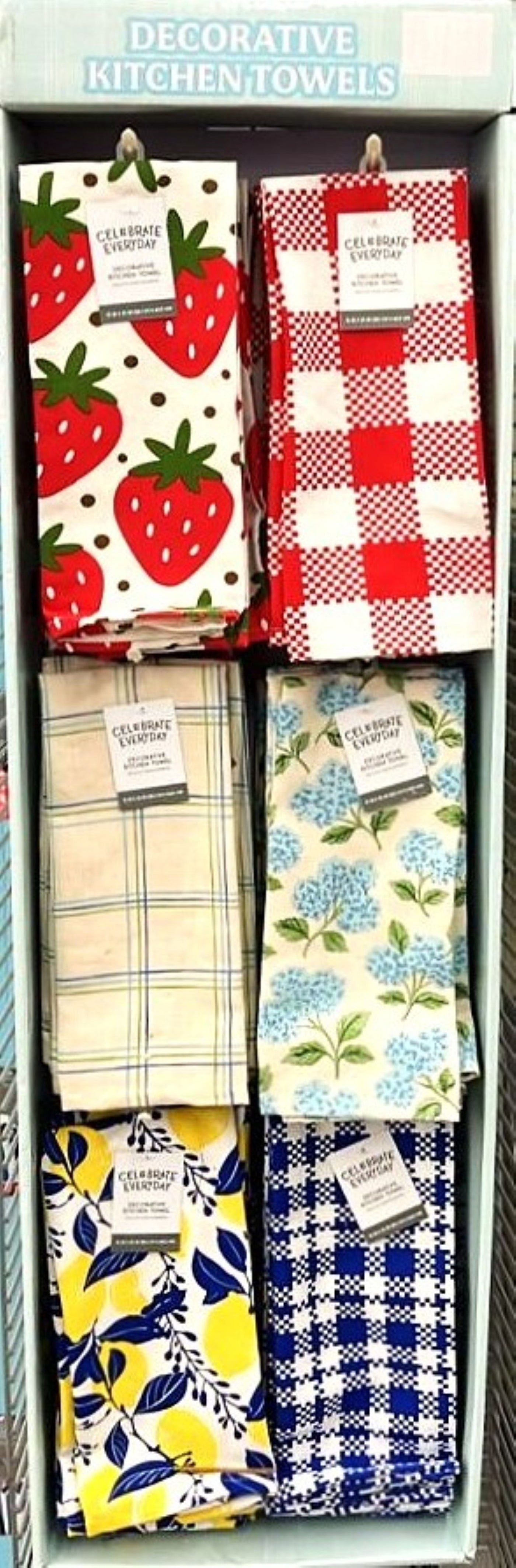 Celebrate Everyday Strawberry Kitchen Towel, for Drying Dishes, Wiping Counters and Everyday Kitchen Cleaning
