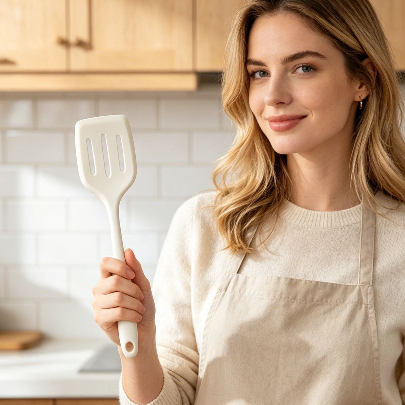 Food Grade Heat Resistant Silicone Kitchen Utensils, Flexible Non Scratch Cooking Tools Perfect for Nonstick Pan Daily Household Cooking Preparation