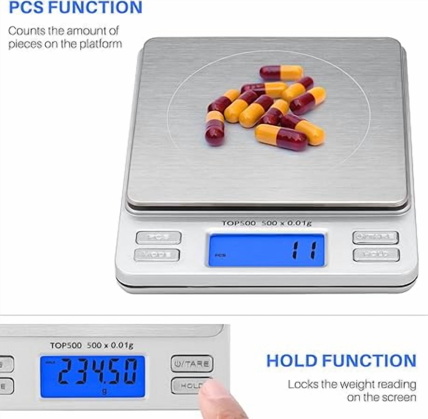Smart Weigh Digital Pro Pocket Scale 500g X 0.01 Grams Precise Weighing Professional Weight Food Ounces and Grams Mini Kitchen Jewelry Portable Herb