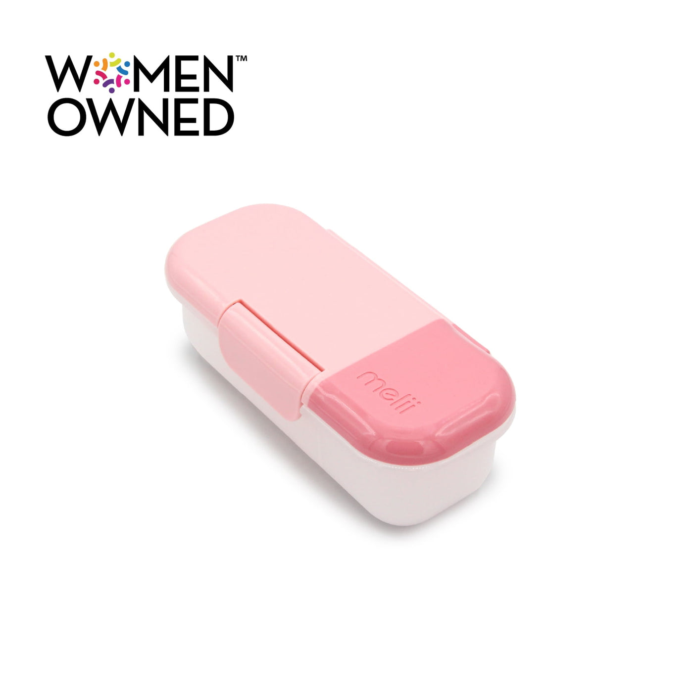 Melii 2-Compartment Snack Box, Plastic Food Storage Container in Blush and Berry, Perfect for Daily Lunch Packing