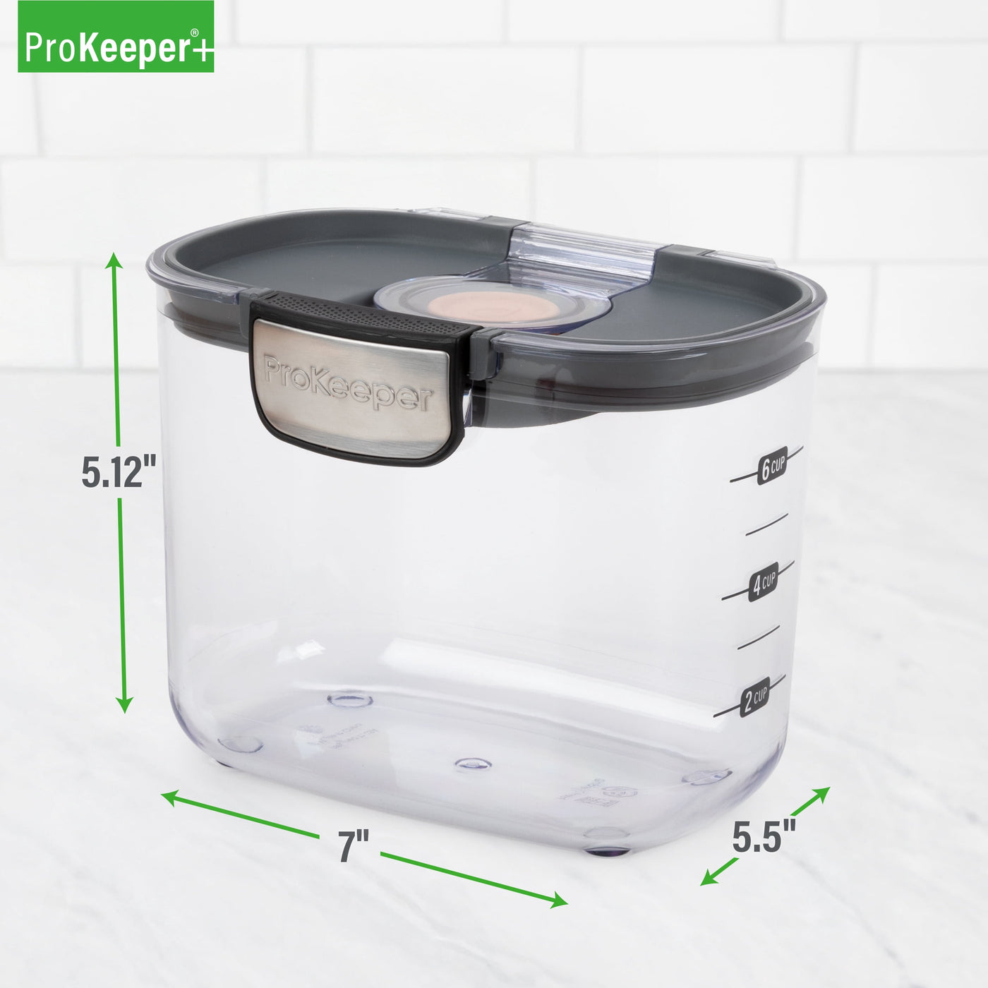 Brown Sugar + Airtight Container with Terra Cotta Stone for Food Storage, Made for Pantry Organization and Food Storage