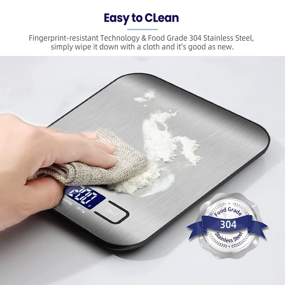 Digital Food Scale, 22lb Kitchen Scales Grams and Ounces for Weight Loss, Cooking, for Accurate Kitchen, Food and Portion Weighing