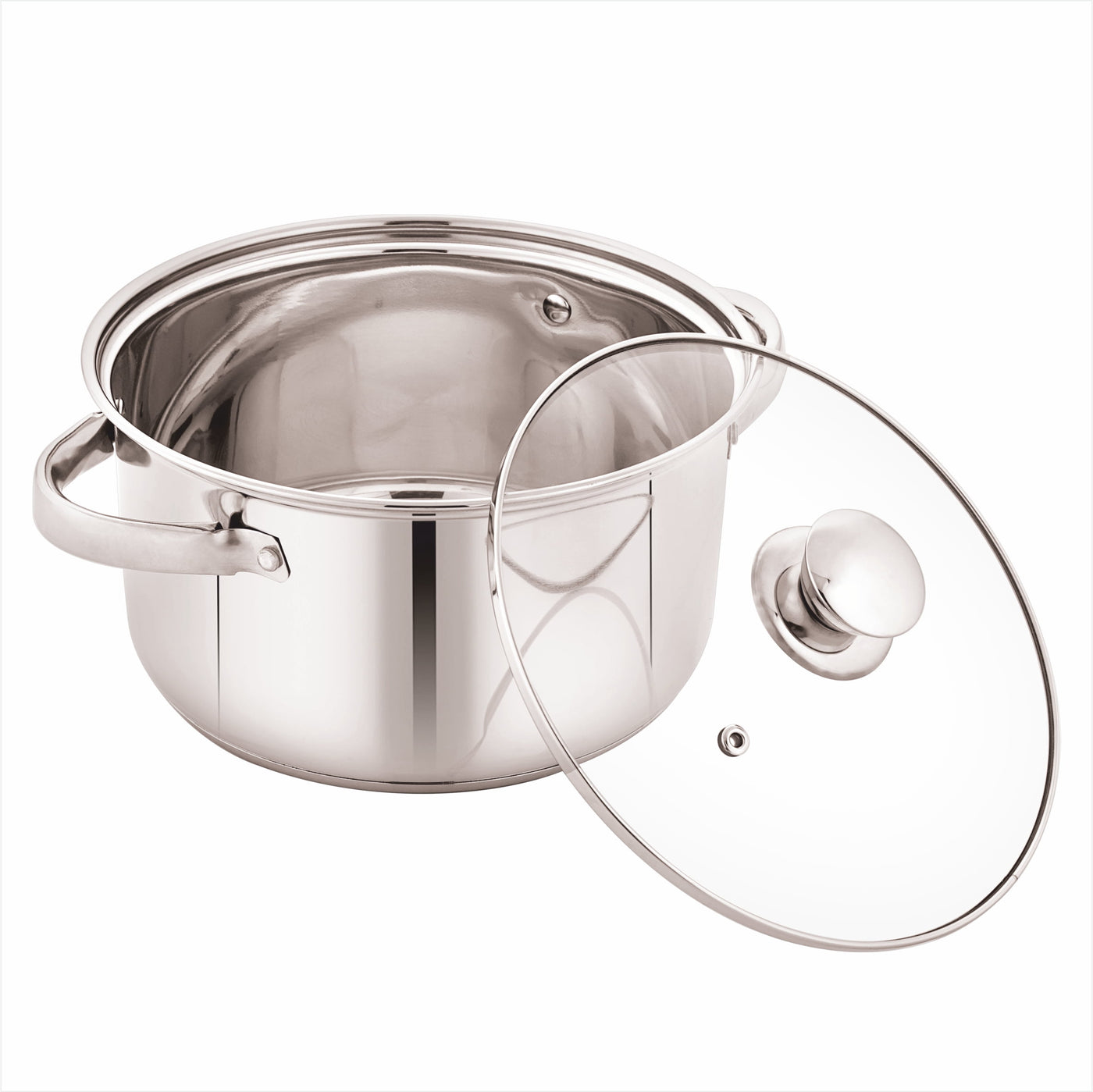 Stainless Steel 10-Piece Cookware Set with Lids and Kitchen Utensils, for Cooking, Mixing, Serving and Nonstick Cookware