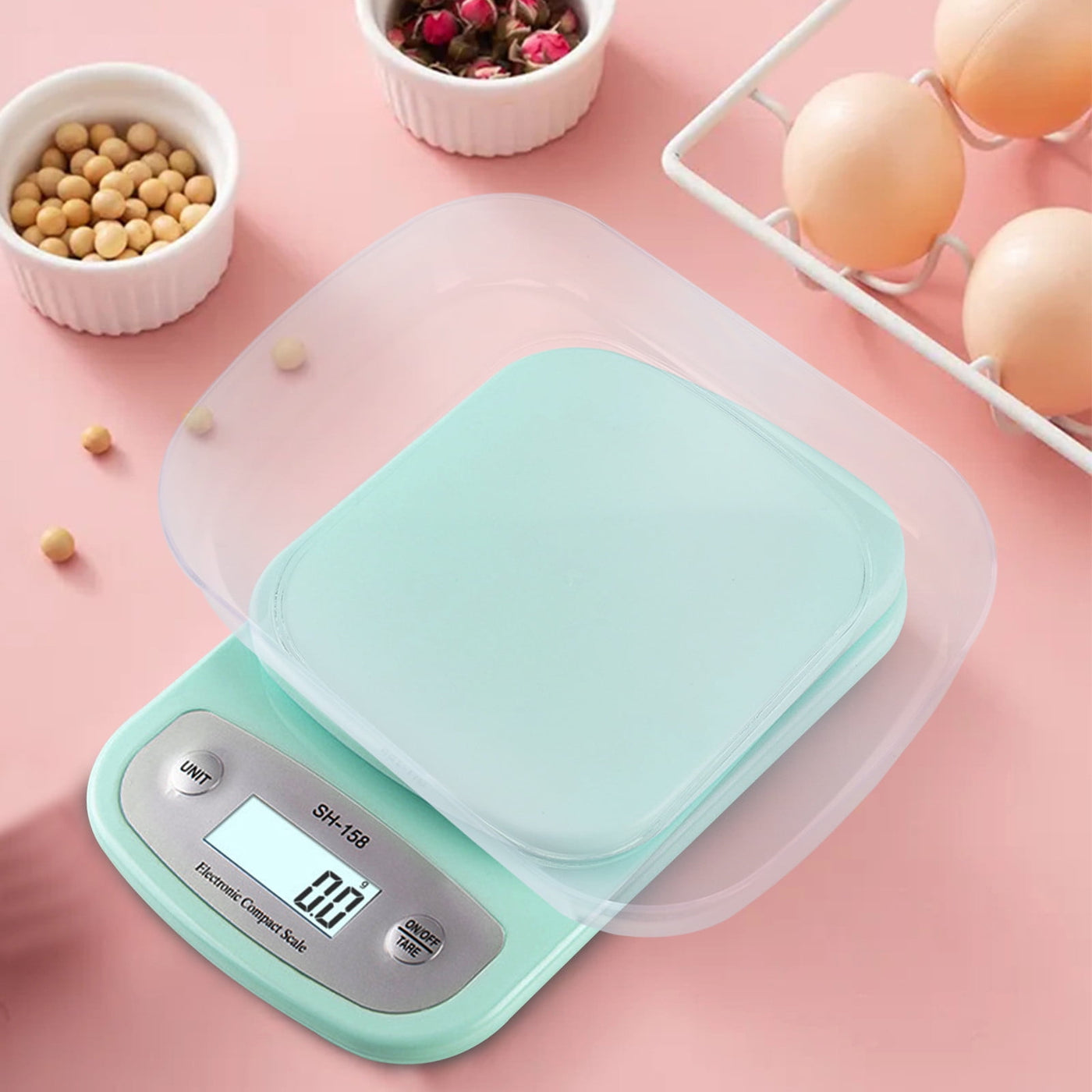 Digital Kitchen Scale, 3000G/0.01G High Accuracy Precision Multifunction Food Meat Scale Jewelry Lab Carat Powder Scale with Back-lit LCD Display