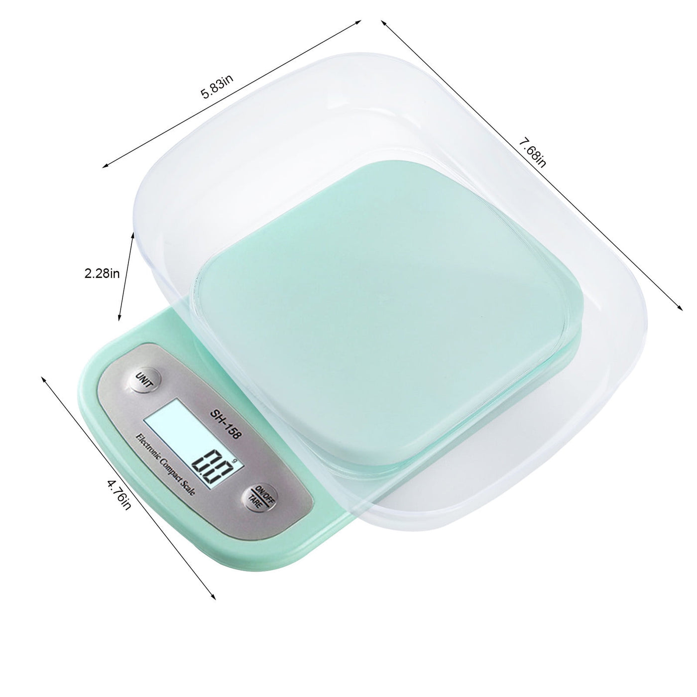 Digital Kitchen Scale, 3000G/0.01G High Accuracy Precision Multifunction Food Meat Scale Jewelry Lab Carat Powder Scale with Back-lit LCD Display