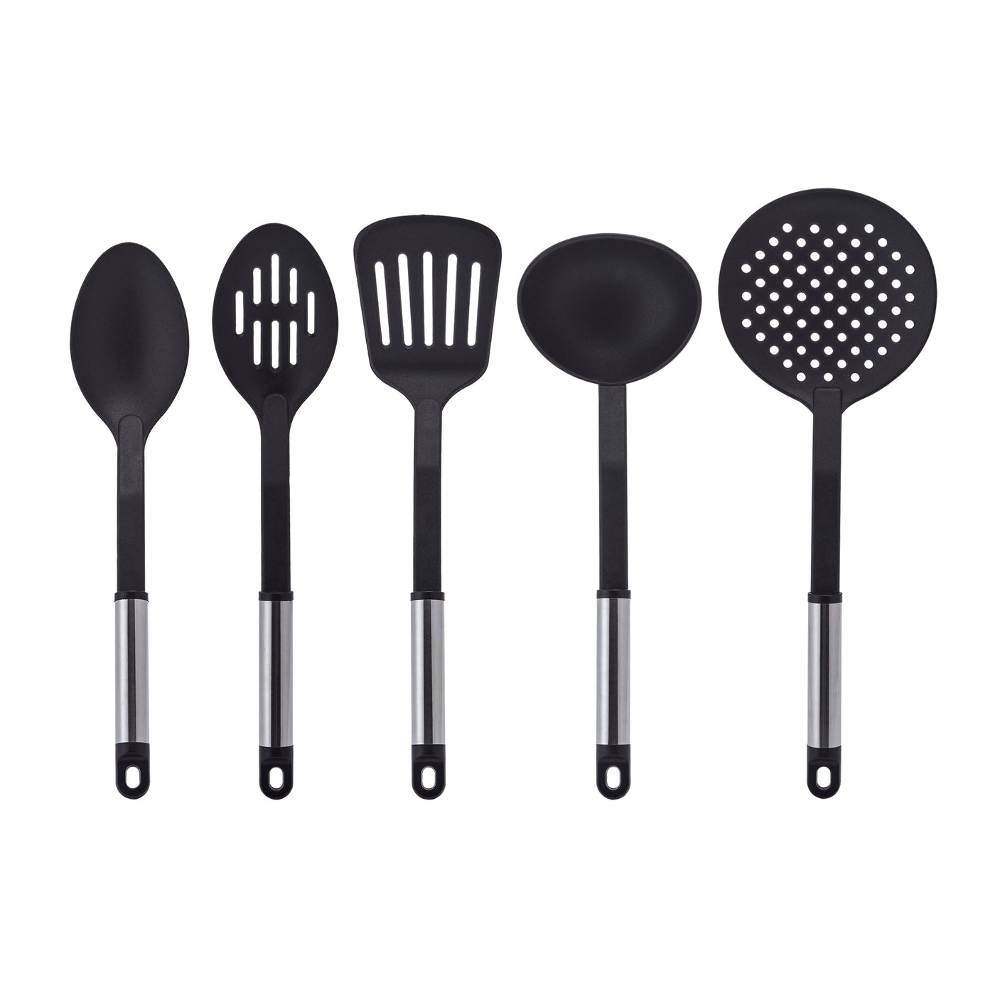 Set of 5 Stainless Steel Kitchen Tools, for Everyday Home Kitchen Cooking, Storage and Organization, Durable Design for Daily Home Use