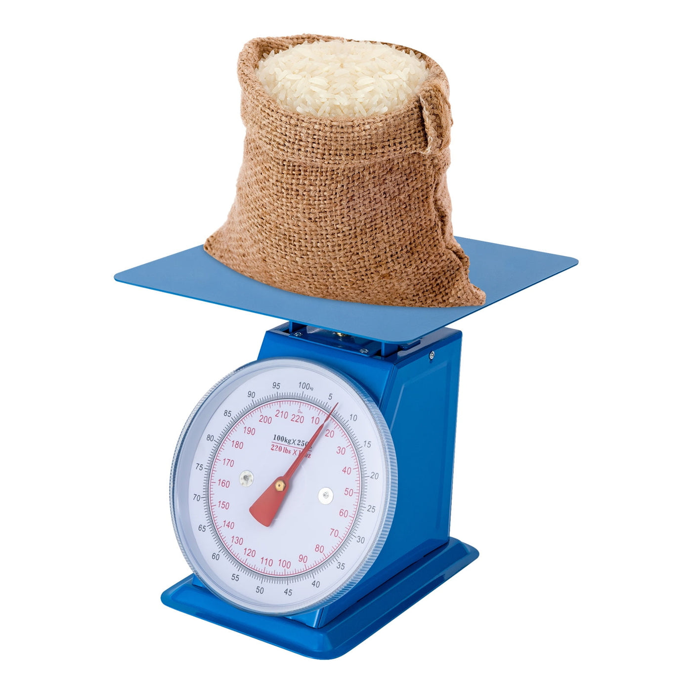 220-Lbs Heavy-duty Industrial Spring Scale, Mechanical Food Scales, Kitchen Weighing Dial Scale with Iron Platform