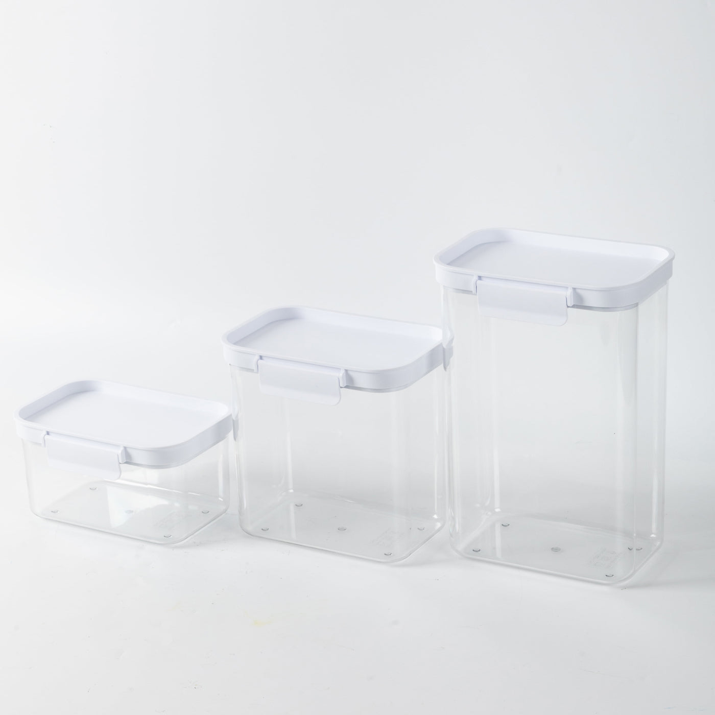 Large Rectangular Plastic Pantry Storage Canister, Kitchen Food Storage Container for Dry Foods and Pantry Organization, 6.9" W X 4.8" D X 9.8" H