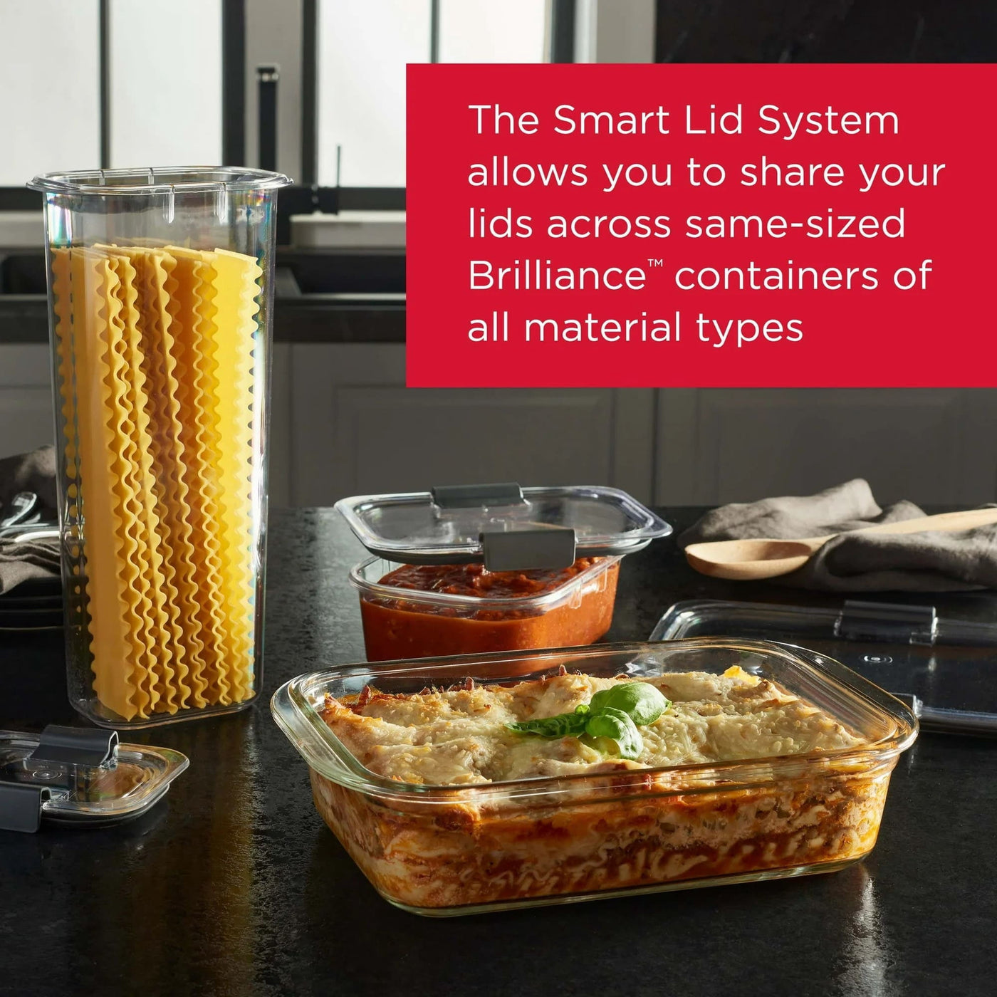 Glass Round Leak-proof 6.1-Cup Food Storage Container, for Pantry Organization, Meal Prep and Dry Food Storage