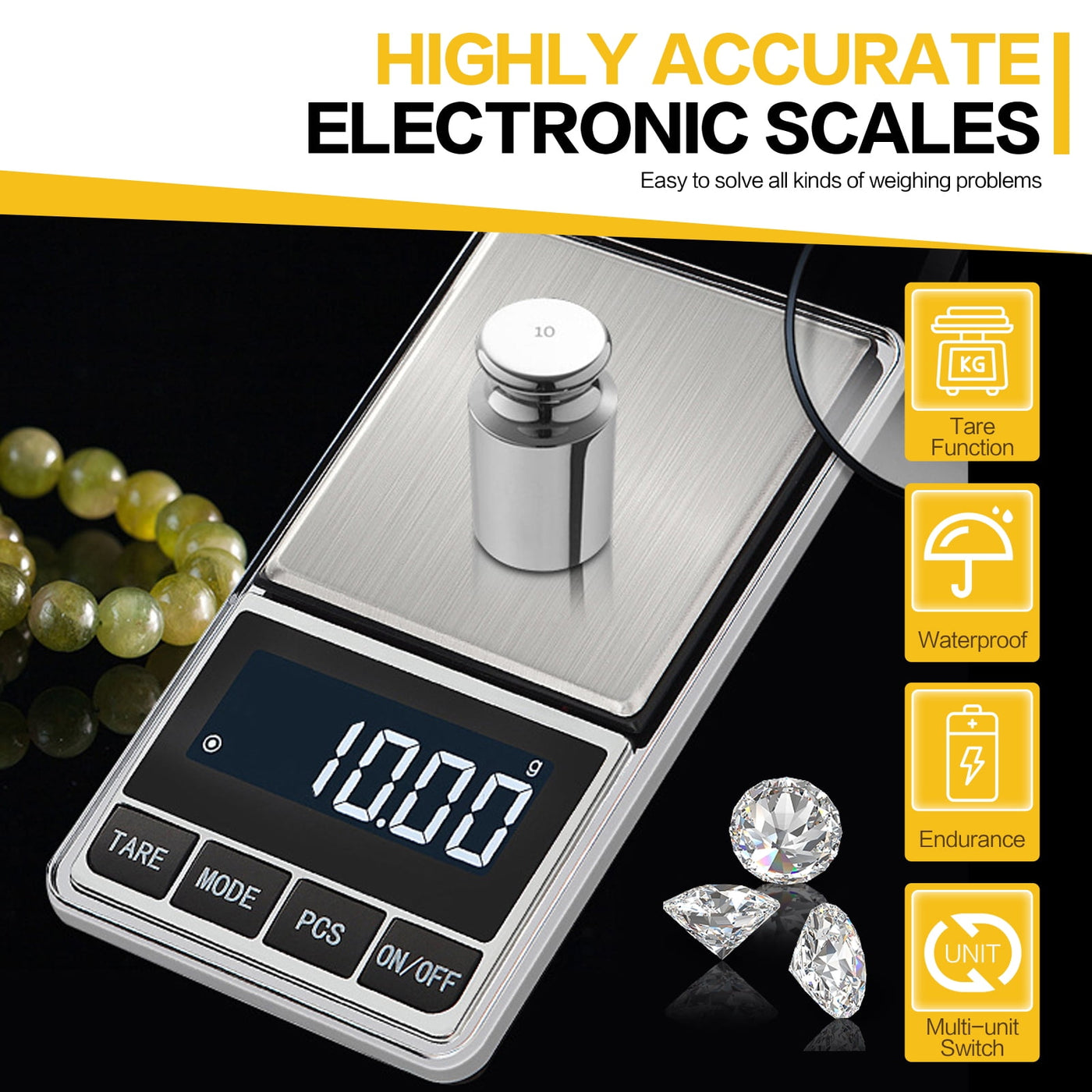 Egoelife Pocket Scale 500g/0.01g High Precision Scale Portable Digital Kitchen Scale Pocket Scale for Gold Jewelry Food Scale Mini Gram Scale with