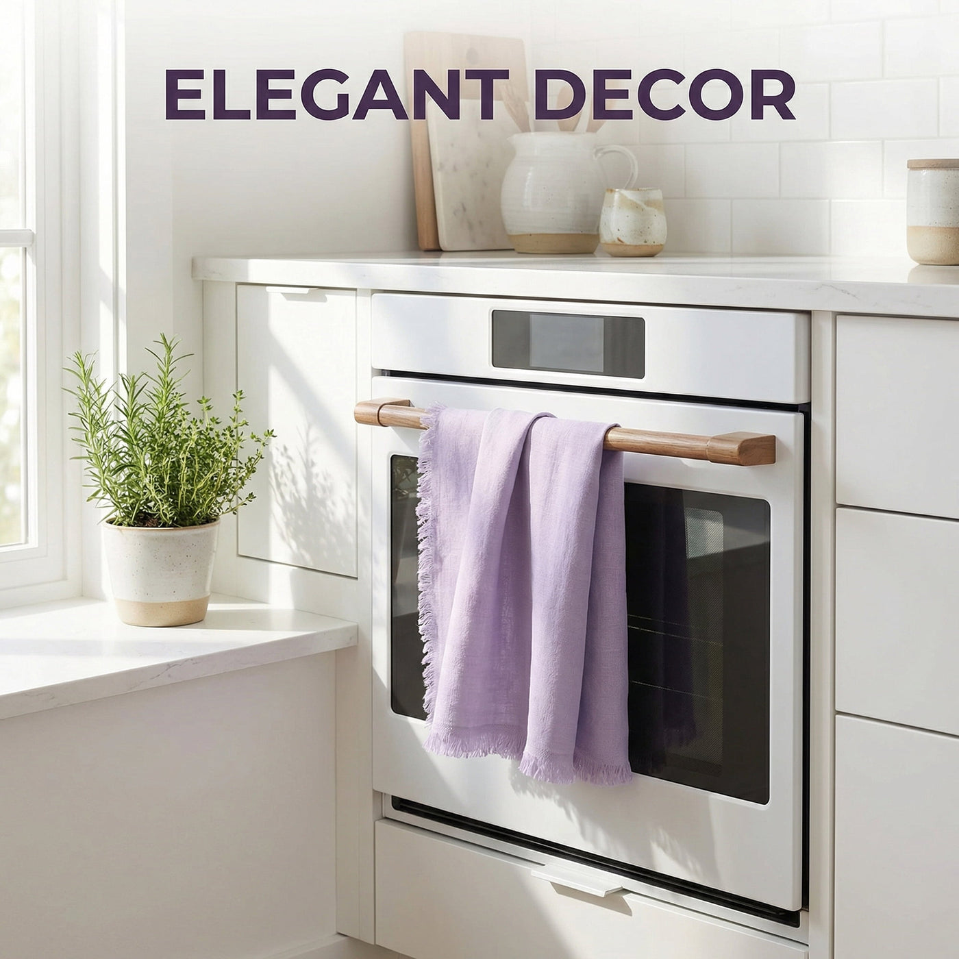 Cotton Linen Kitchen Towels Claret 4-Pack Light Purple/Pink 18" X 18", for Drying Dishes, Wiping Counters and Everyday Kitchen Cleaning