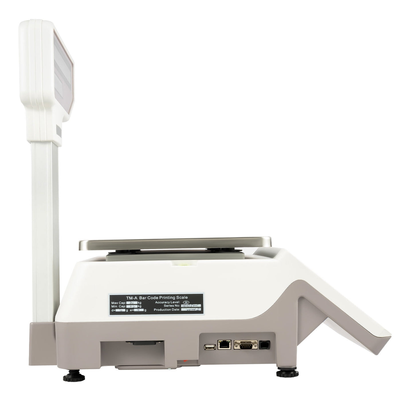 Label Printing Scale, Digital Weight Price Scale LCD Screen Computing Scale with Thermal Label Printer Electronic Weight Scale 66LB/30KG Commercial
