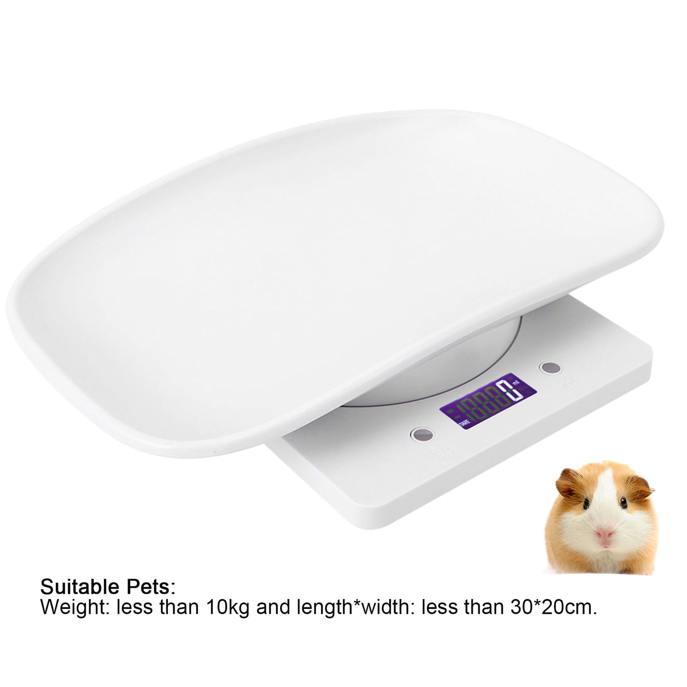 Tebru Pet Scale, 10kg/1g Digital Small Pet Weight Scale for Cats Dogs Measure Tool Electronic Kitchen Scale, Baby Scale