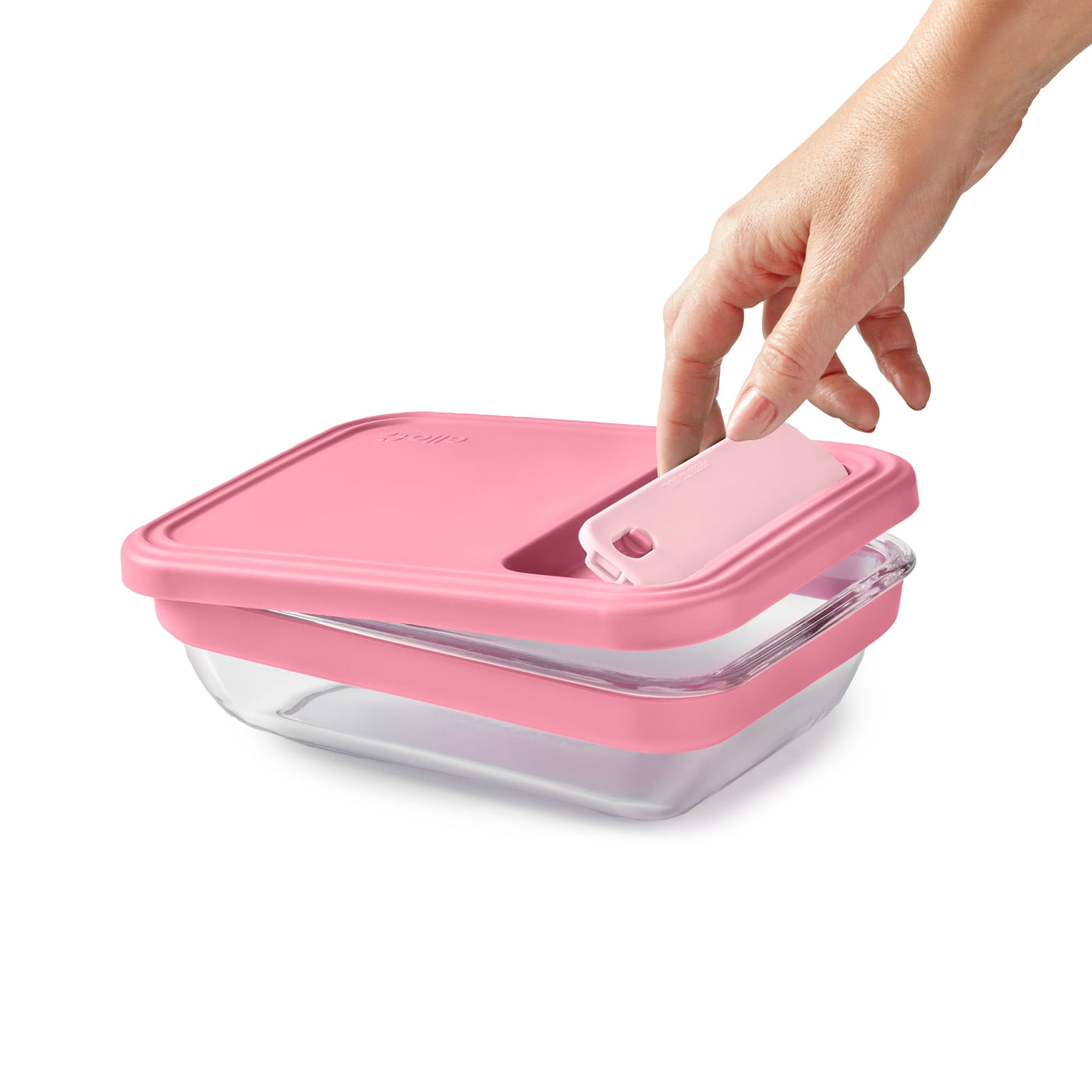 Fresh Stack Glass 3.7cup Food Storage Container, Designed to Help with Pantry Storage and Everyday Organization