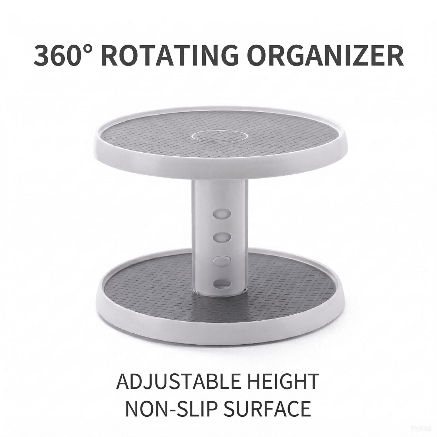 2 Tier Lazy Susan Turntable Organizer 10'' Rotating Spice Rack Organization for Cabinet, Kitchen, Pantry, Countertop, Bathroom, Vanity