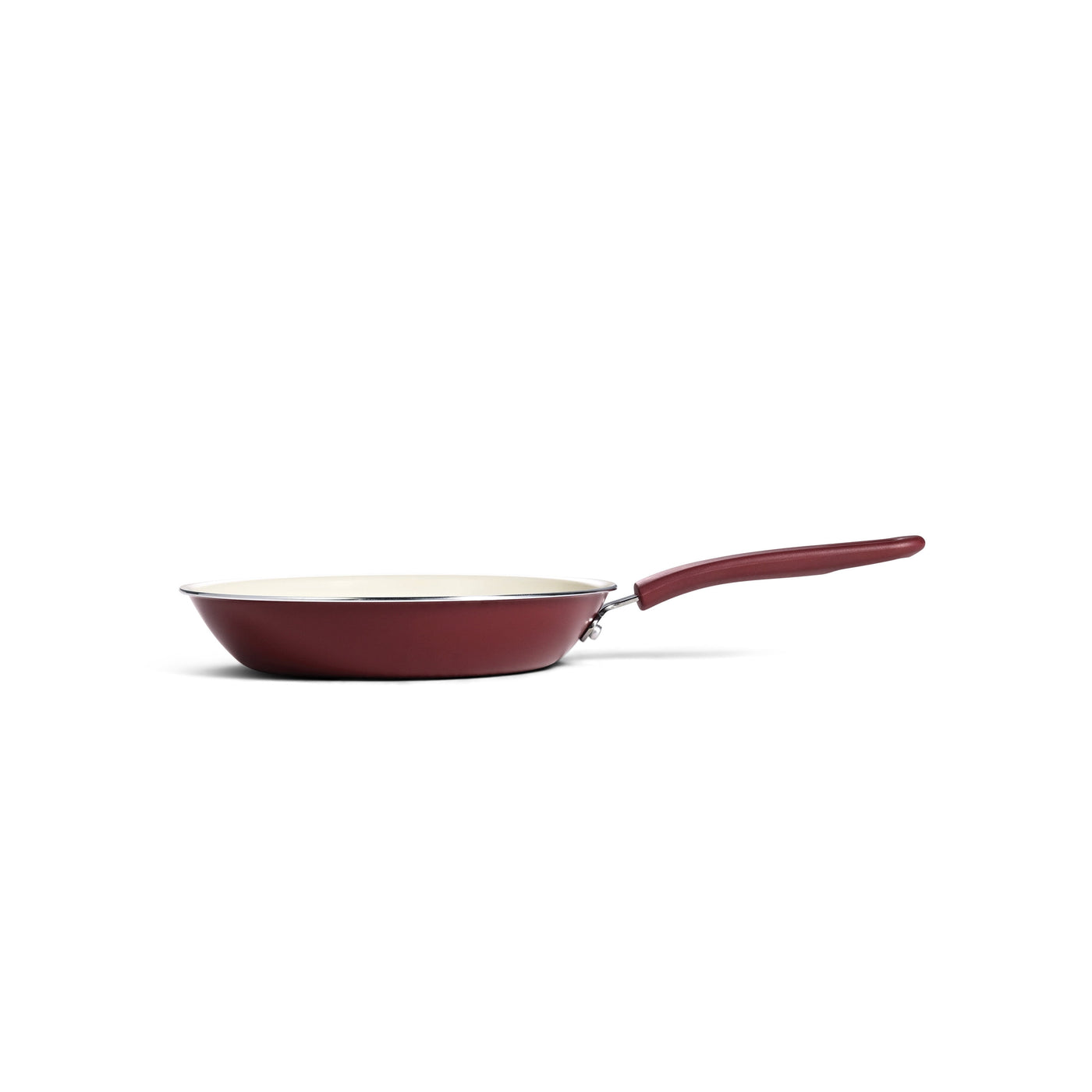Ceramaware 3-Pack Ceramic Nonstick Fry Pan Set (8-inch, 9.5-Inch and 11-Inch) Wine, for Everyday Home Kitchen Cooking, Storage and Organization