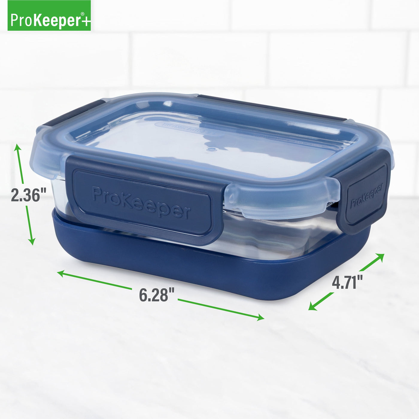 (2-pack) + 1.6 Cup Glass Food Storage Container with Silicone Base, Designed to Help with Pantry Storage and Everyday Organization