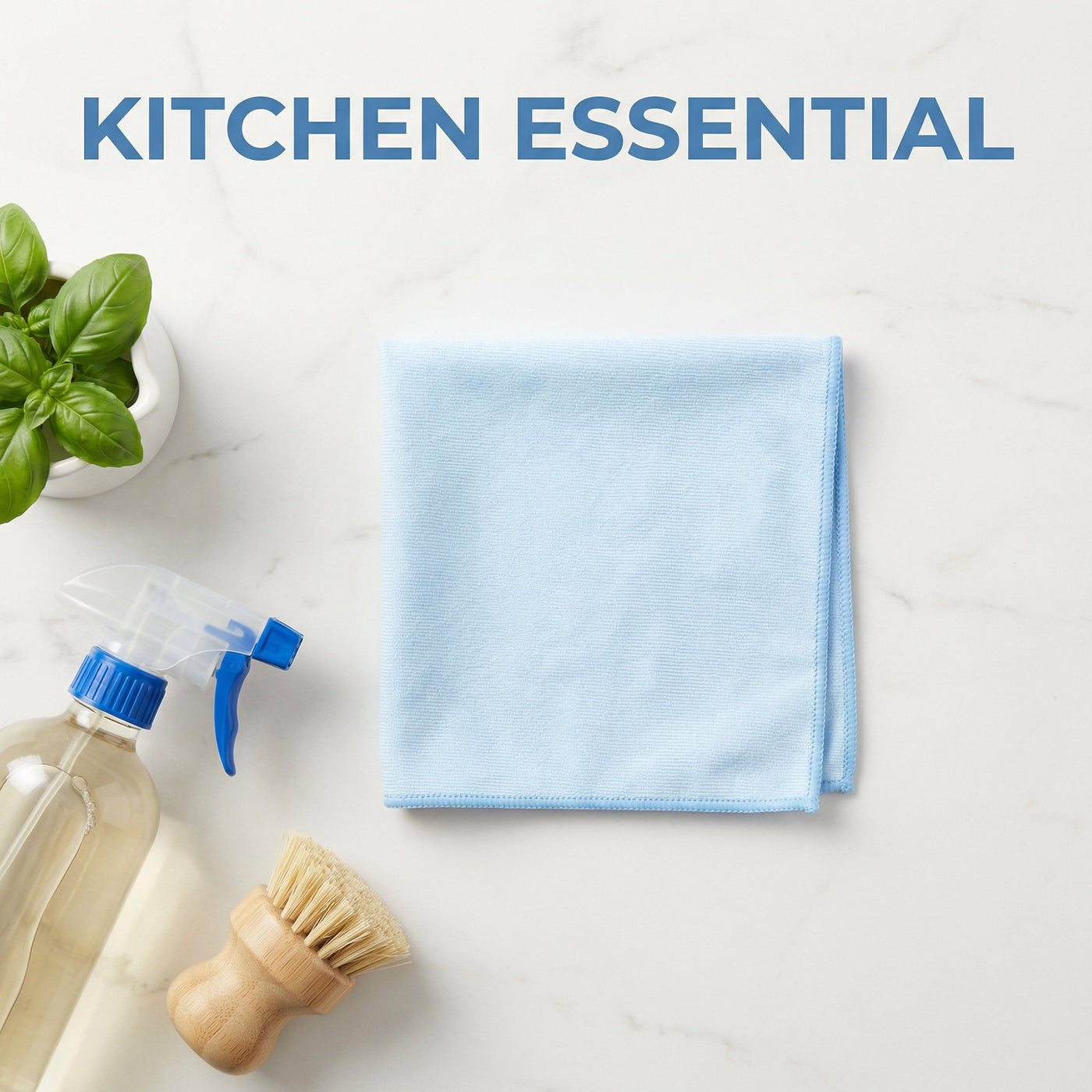 Microfiber Cleaning Fish Scale Streak Blue/Grey 12" X 12"/10" X 10", for Accurate Kitchen, Food and Portion Weighing